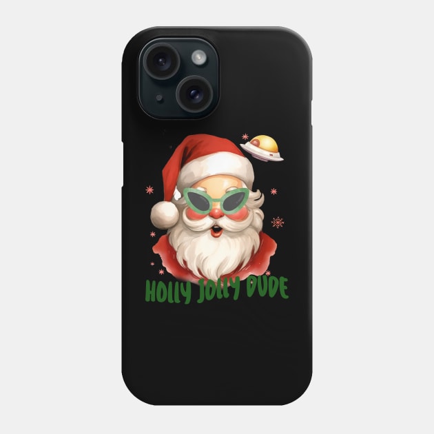 Holly Jolly Dude Phone Case by MZeeDesigns