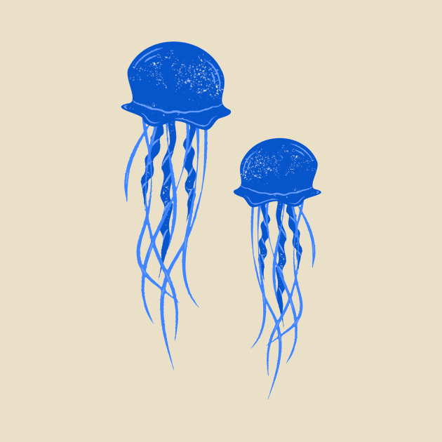 Blue jellyfish by anrockhi