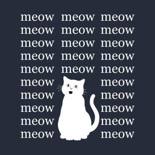 Chatty Cat (White Cat) T-Shirt