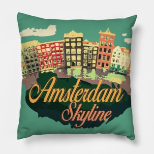 Amsterdam skyline Pillow