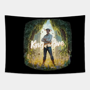 Funny Beekeeper Art For Men Dad Bee Hive Honey Beekeeping Tapestry