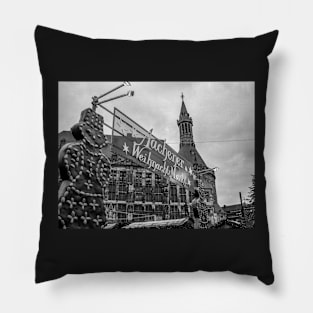 The entrance to Aachen Christmas market Pillow