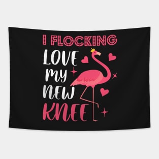 I FLOCKING LOVE MY NEW KNEE, Cute gift idea for flamingo lovers, Flamingo Funny Tapestry