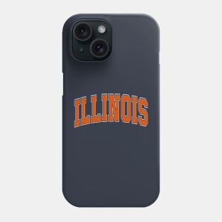 Illinois - college university font letters text word football basketball baseball softball volleyball hockey love fan player christmas birthday gift for men women kids mothers fathers day dad mom vintage retro Phone Case