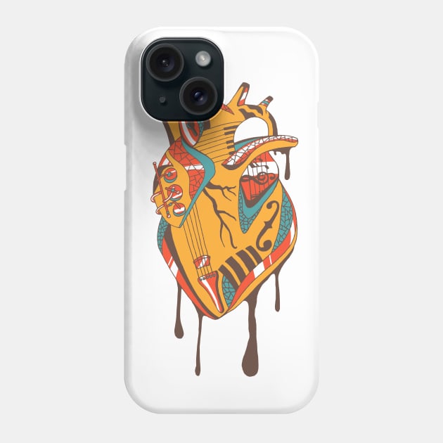 Cafe Musical Heart Phone Case by kenallouis