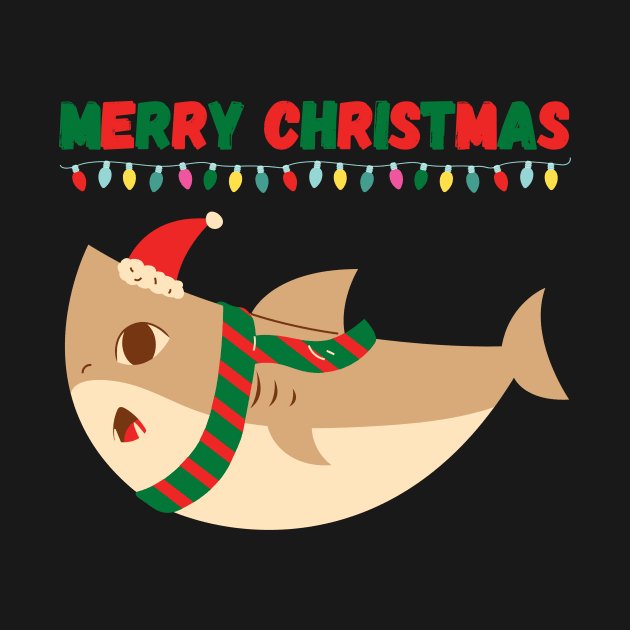 Merry Christmas shark by Ieva Li ART