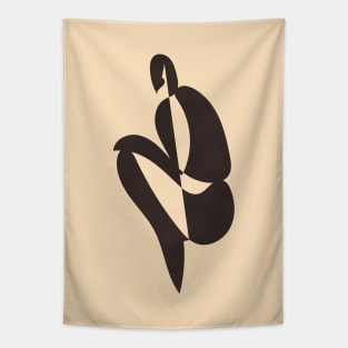 Man Abstract Body Line Art Tapestry