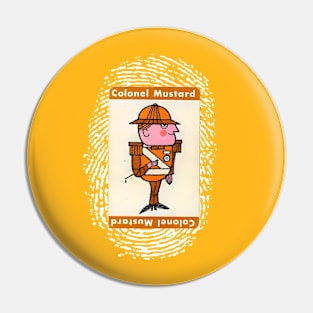 Colonel Mustard from the Clue Board Game Pin