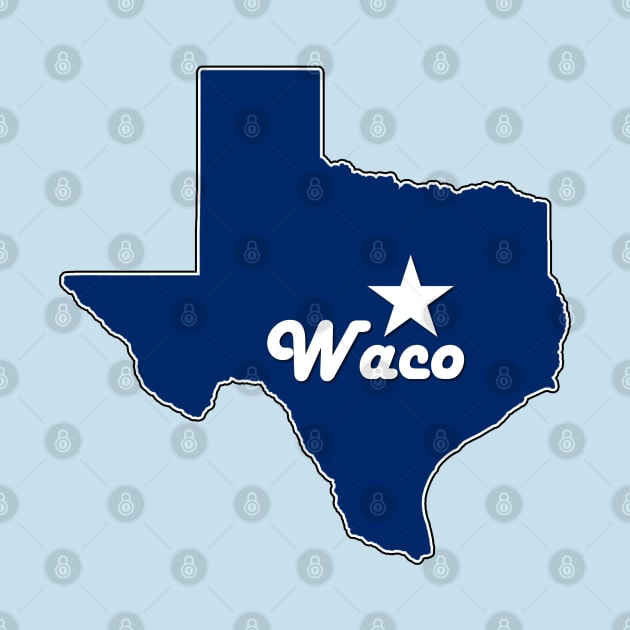 Waco Texas Navy Blue Lone Star State Map Texan by Sports Stars ⭐⭐⭐⭐⭐