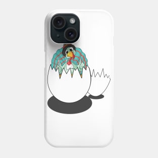 A small turkey breaks the egg and goes out to eat thanksgiving dinner Phone Case