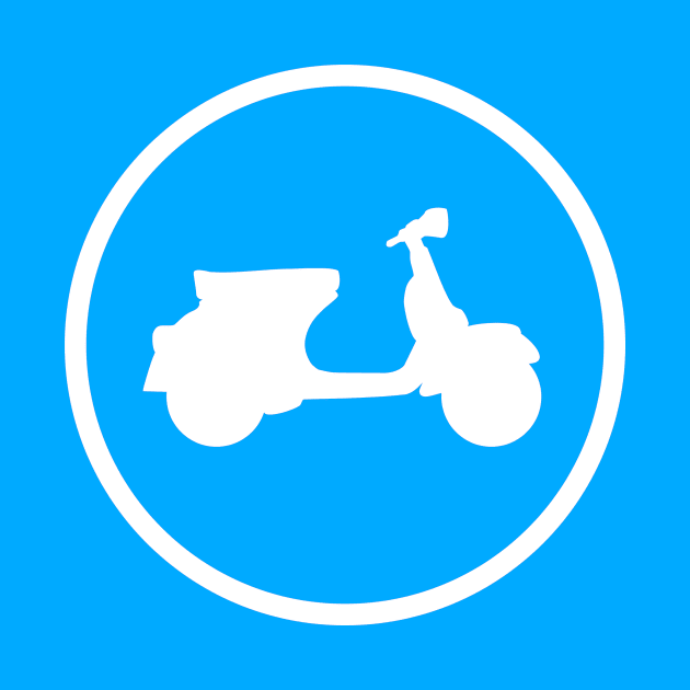 Scooter Icon White by Skatee