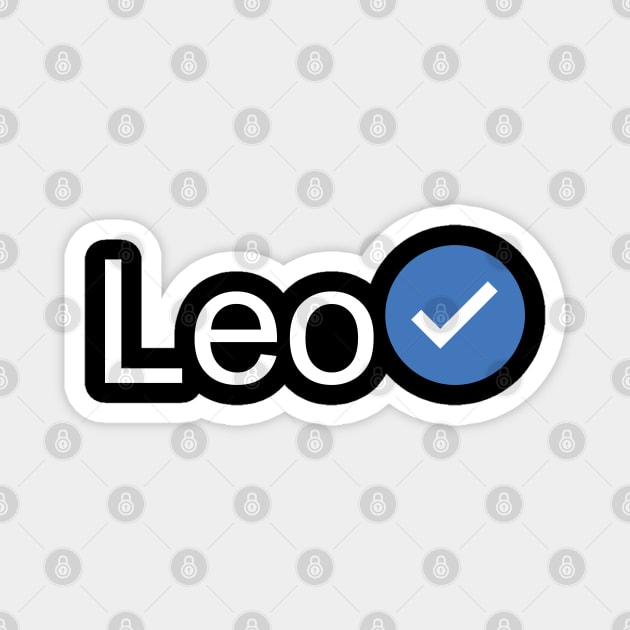 Verified Leo (White Text) Magnet by inotyler