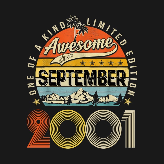 Awesome Since September 2001 Vintage 22nd Birthday by PlumleelaurineArt