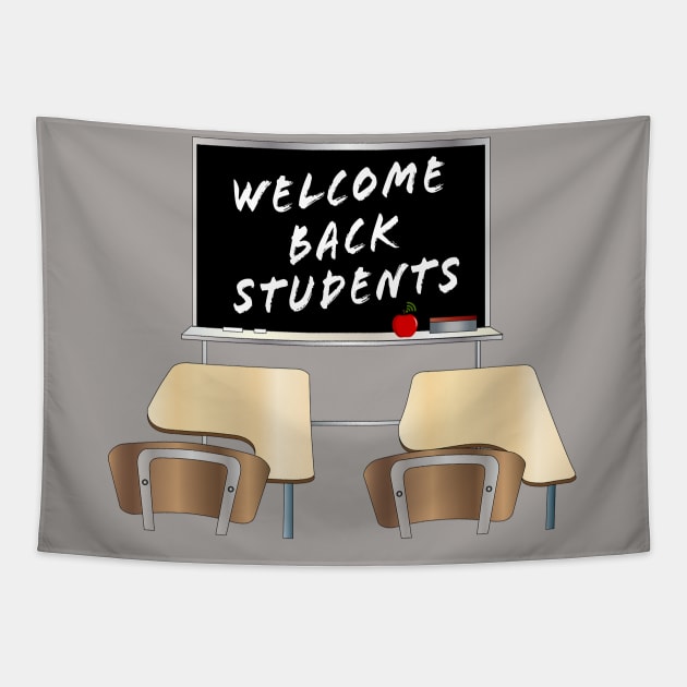 Teachers Welcome Back Students Teaching Educator Education School Tapestry by Sassee Designs