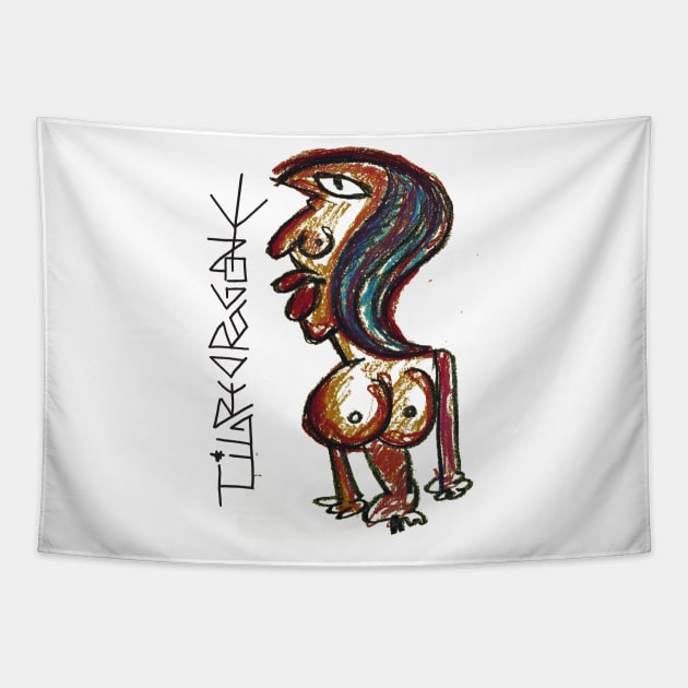 primitive woman Tapestry by Tigredragone