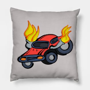 Flaming Car Pillow