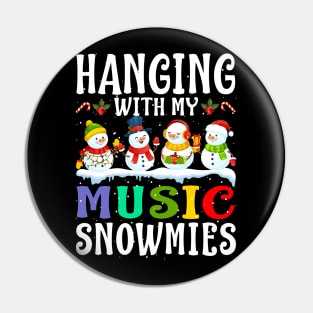 Hanging With My Music Snowmies Teacher Christmas Pin