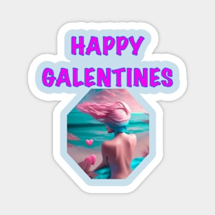 Windy Galentines day card Magnet