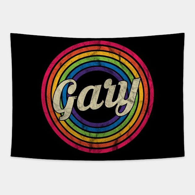 Gary - Retro Rainbow Faded-Style Tapestry by MaydenArt