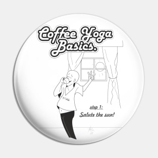 Coffee yoga Pin