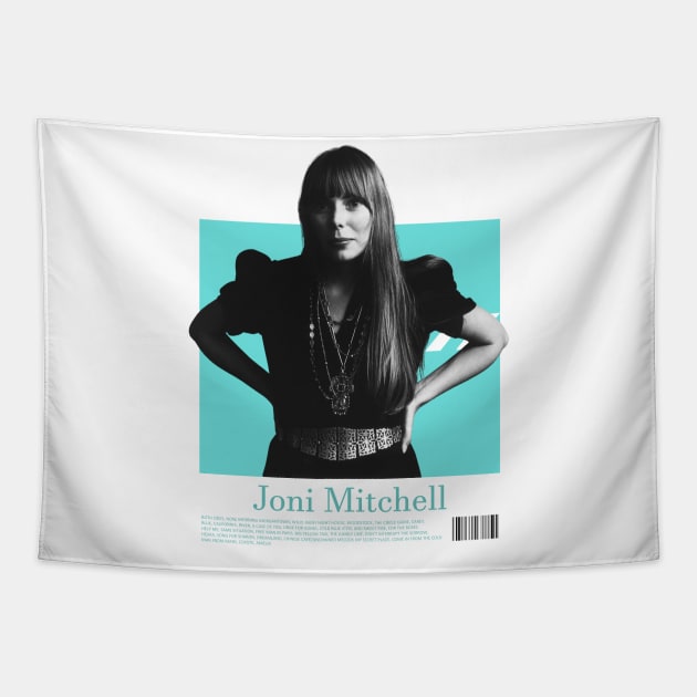 Joni Mitchell // 1970s Fan Art Design Tapestry by instri