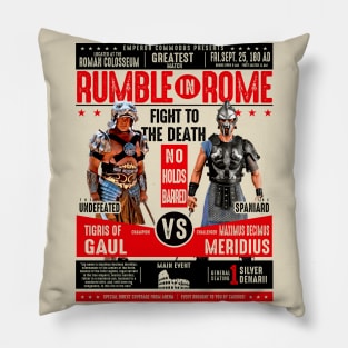 Rumble In Rome Gladiator Poster Pillow