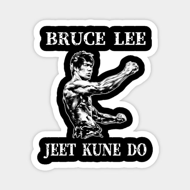 Vintage Bruce Movie Jeet Kune Do Be Water Lee Magnet by Garmentcrooks