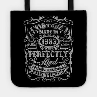 Vintage 1983 37th Birthday 37 Years Old Gift Mens Tote