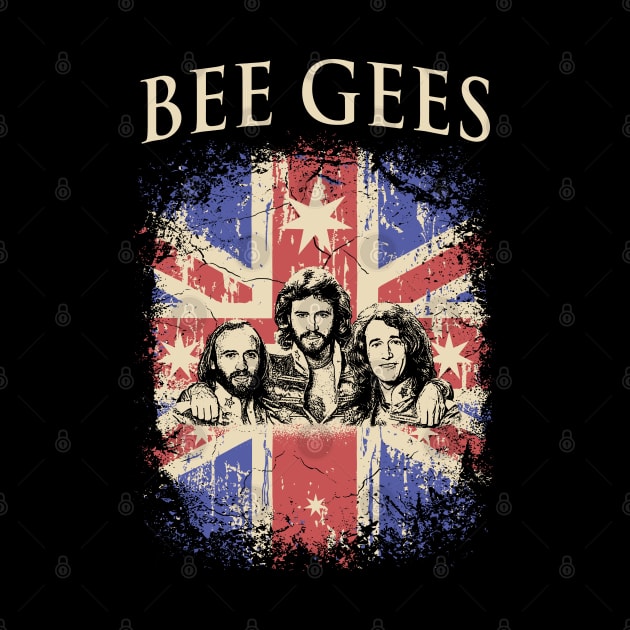 Vintage Distressed Bee Gees by Yopi