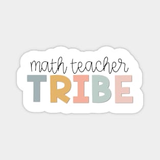 Math Teacher Tribe Muted Pastels Magnet