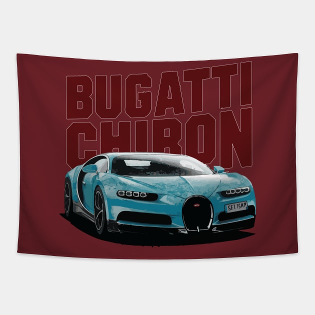 Bugatti Chiron Vintage Car Tapestry by Cruise Dresses