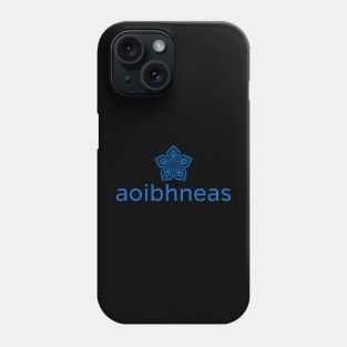 Scottish Gaelic word for Bliss aoibhneas with a Celtic motif flower Phone Case