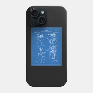 Electric Shaver Patent - Barber Stylist Bathroom Decor Art - Blueprint Phone Case