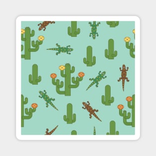 Cactus And Salamanders Magnet