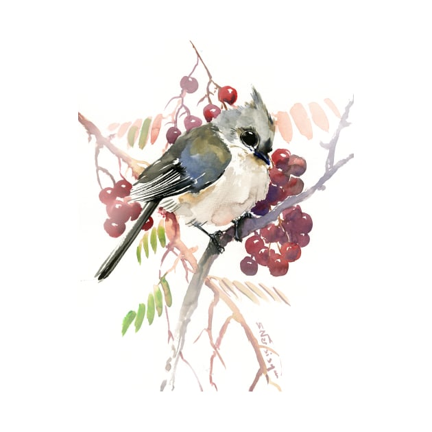 Titmouse and Berries by surenart