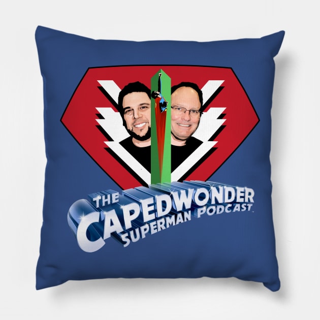 CapedWonder Podcast logo 2 Pillow by CapedWonder Treasures