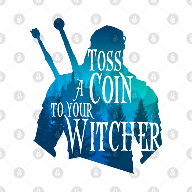 Witcher silhouette: Toss a Coin by Rackham