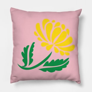 Alternate November Chrysanthemum symbol Pillow