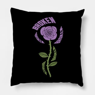 Broken Rose (Purple) Pillow