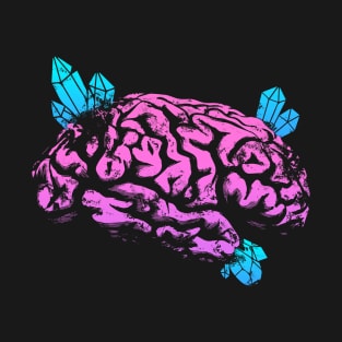 Crystals Brain - Pink and Blue T-Shirt