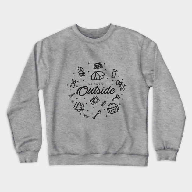 Lets Go Outside Pongooow Handmade Crewneck Sweatshirt Teepublic