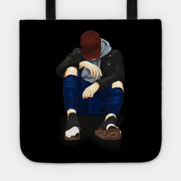 Emo Sad Boy Sadness Sad Tote Teepublic