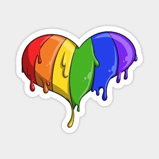 LGBTQ Dripping Heart Magnet