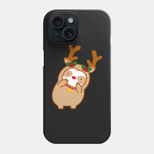 Cute Christmas Reindeer Sloth Phone Case