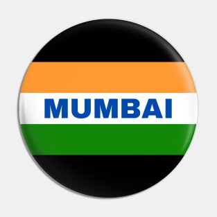 Mumbai City in Indian Flag Colors Pin