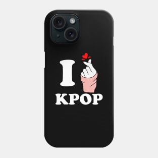 I love kpop finger heart white Phone Case