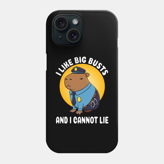 I like big busts and I cannot lie Capybara Police Costume Phone Case by capydays