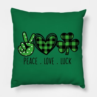 PEACE LOVE LUCK Pillow