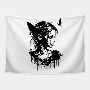 Urban Elf: Banksy-Inspired Artwork Tapestry