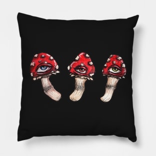 Cute Cottage/goblin core mushrooms Pillow